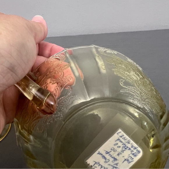 VTG Federal Glass Madrid Pattern Yellow Depression Glass Open Sugar Dishes - Picture 6 of 11